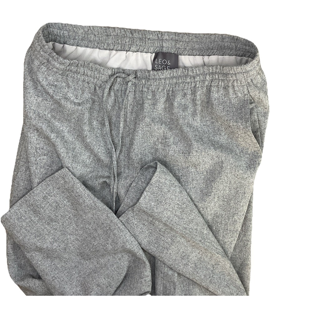 Leo & Sage Womens L Wool Blend Knit Joggers Drawstring Tapered Career Casual
